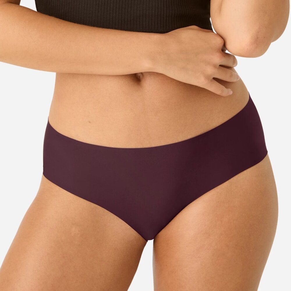 BOMBAS AllSpice No Show Hipster Panty Dark Plum *Open Package - Not Worn*